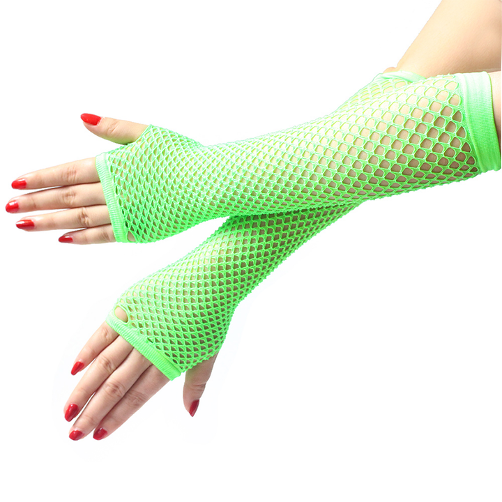 Guantes de Malla Leigh Color Verde Neón - Sen Fantasy