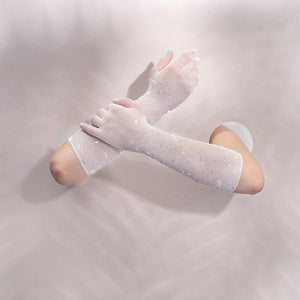 Guantes de Malla Seducción Color Blanco - Sen Fantasy