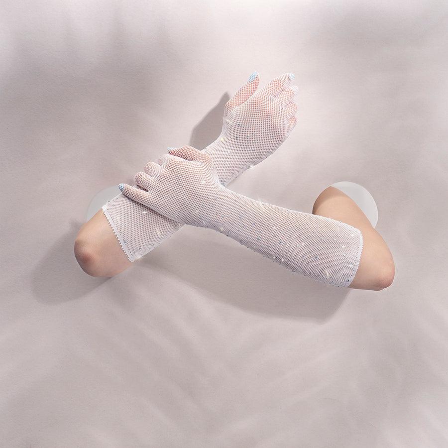 Guantes de Malla Seducción Color Blanco - Sen Fantasy