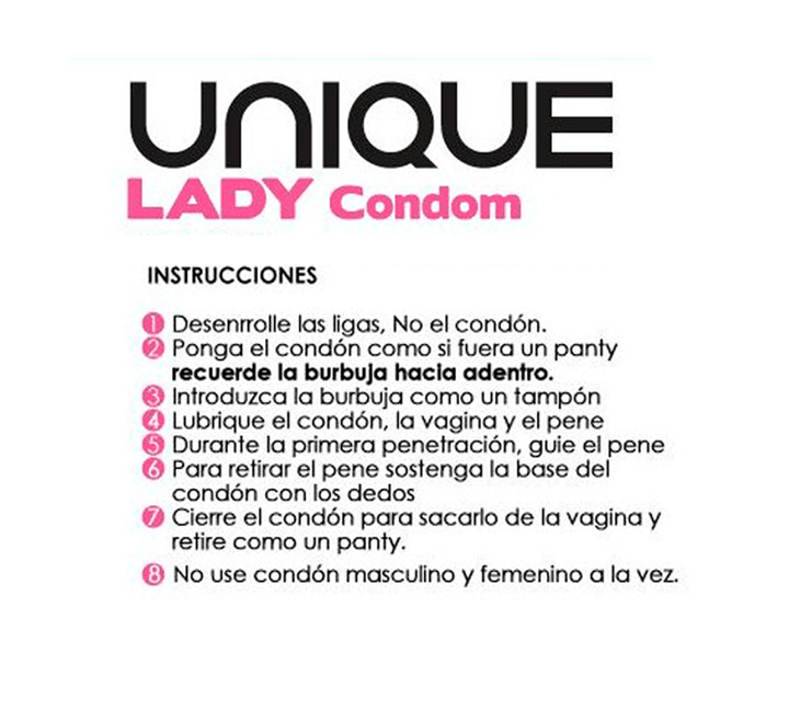 Lady Condom Uniq Condón Femenino x 3 Unidades - Sen Fantasy