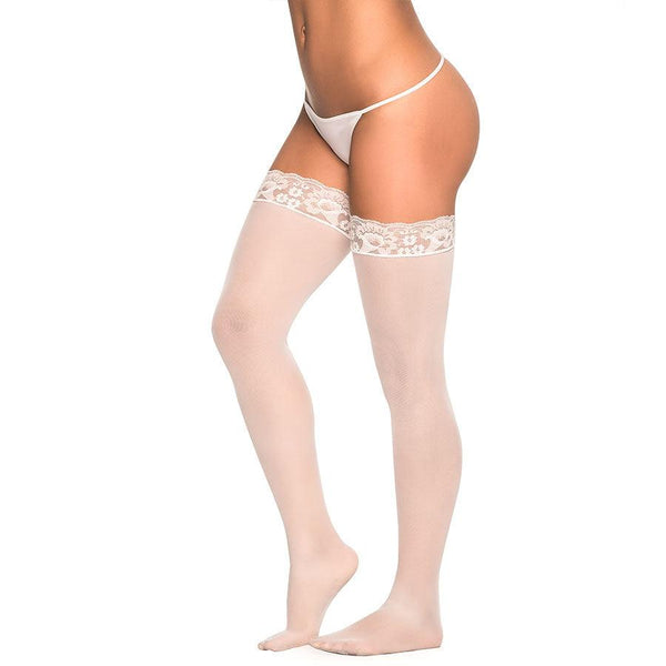 Medias Liguero Antideslizante Blanco - Sen Fantasy