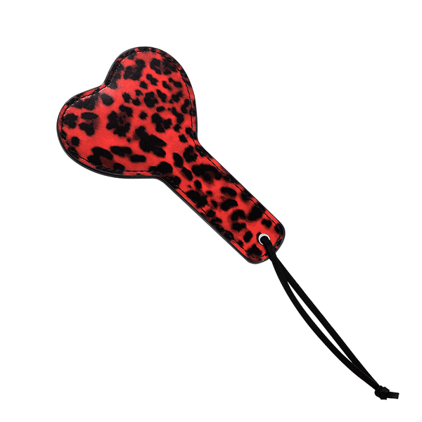 Paleta De Nalgadas Corazón Leopardo Rojo - Sen Fantasy