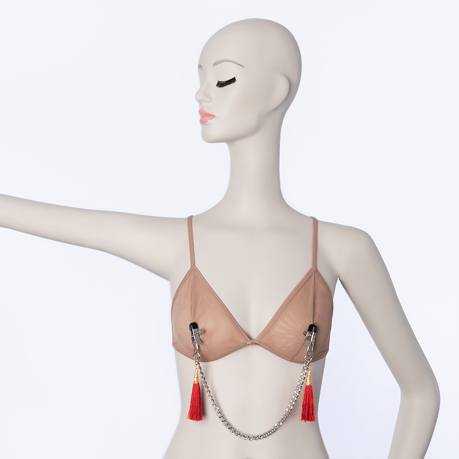 Pinzas Para Pezones Tassel Clamp With Chain - Sen Fantasy