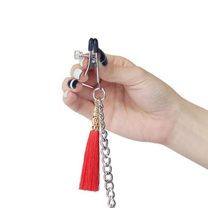 Pinzas Para Pezones Tassel Clamp With Chain - Sen Fantasy