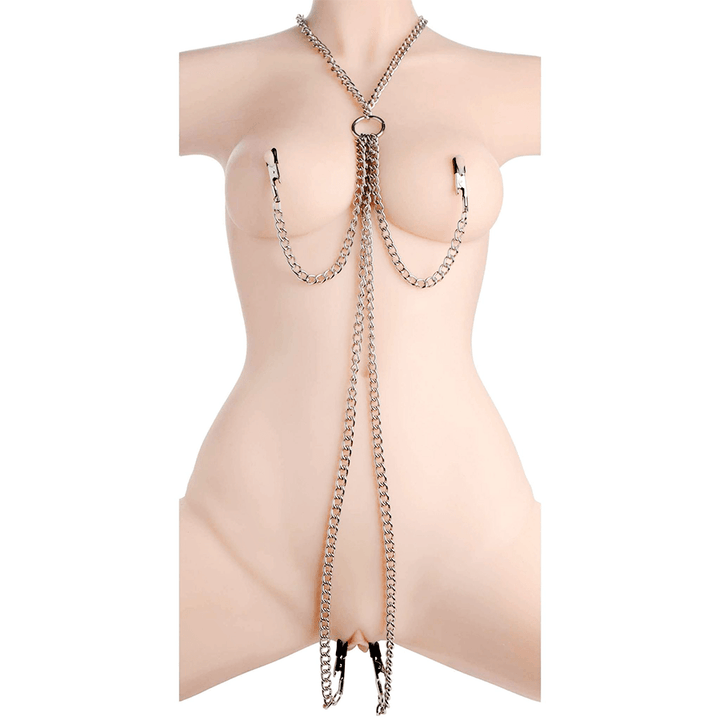 Pinzas Para Pezones y Clitoris Amante Plata - Sen Fantasy