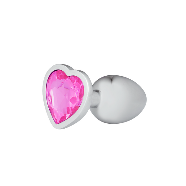 Plug Anal Corazón Gema Fucsia Talla M - Sen Fantasy