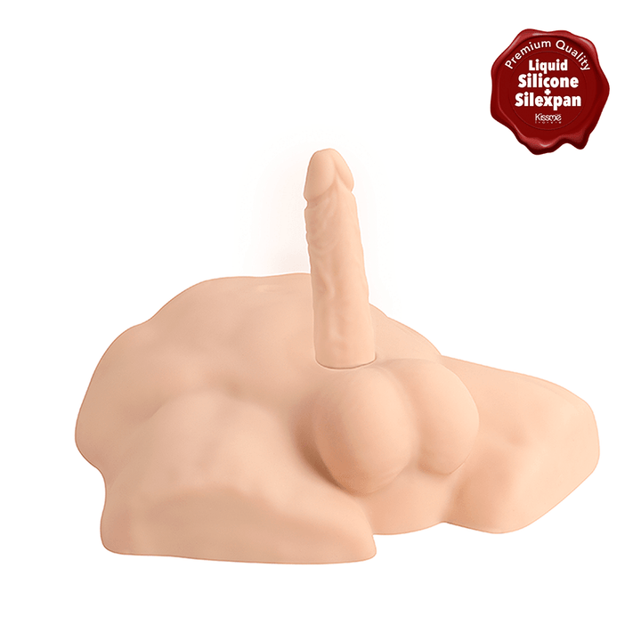 Premium Silicone Realistic Medio Torso de Dildo Intercambiable Caramel - Sen Fantasy