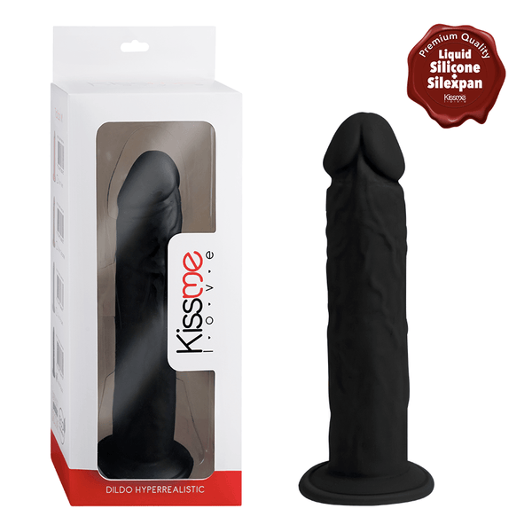 Premiun Silicone Dildo Hyperrealistic Talla L Black - Sen Fantasy