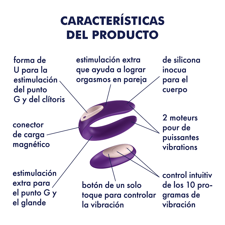 Satisfyer Double Plus Remote Vibrador Para Pareja - Sen Fantasy