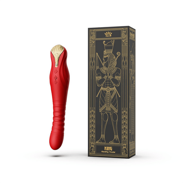 Vibrador de Lujo King Wine Red Controlado por APP Bluetooth by ZALO - Sen Fantasy