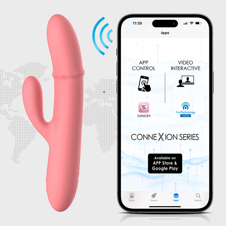 Vibrador Dobe Estimulación Mora NEO Peach Pink Controlado por APP Global By Svakom - Sen Fantasy