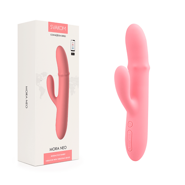 Vibrador Dobe Estimulación Mora NEO Peach Pink Controlado por APP Global By Svakom - Sen Fantasy