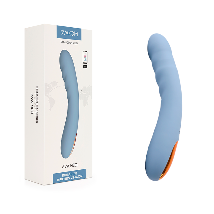 Vibrador para Punto G Ava NEO Azul Controlado por APP Global By Svakom - Sen Fantasy