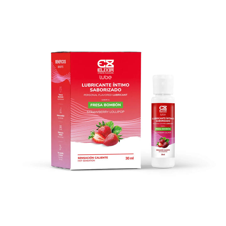 Elixir Lubricante Caliente Saborizado Fresa Bombón - Senxual Fantasy